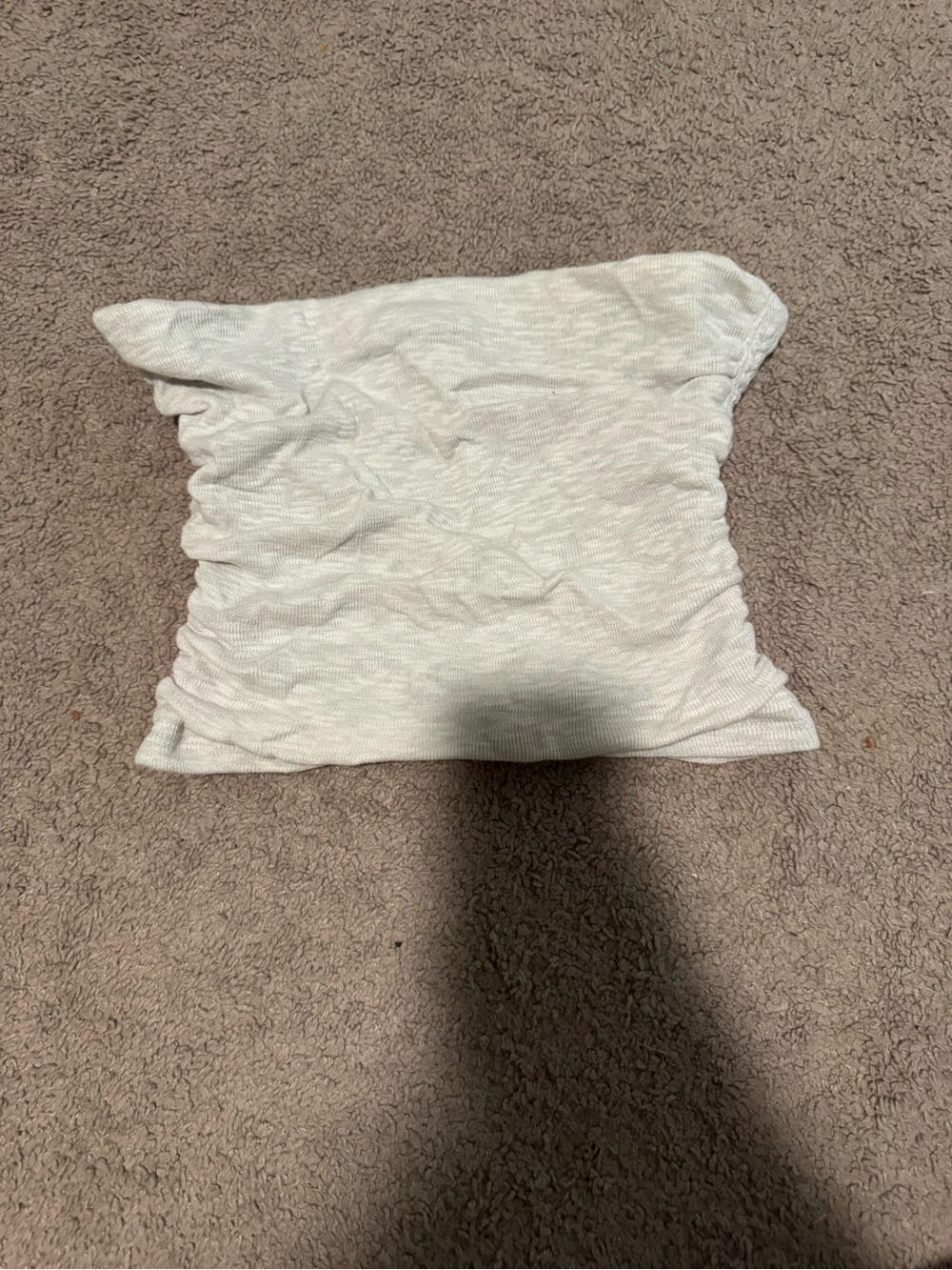 Free People Cream Strapless Ruched Crop Top